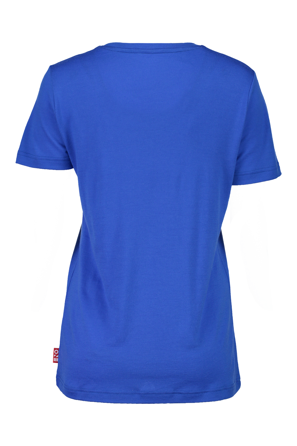 Merino T-Shirt Damen in Blau, Rückansicht