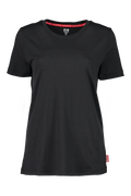Merino T-Shirt Damen in Schwarz, Vorderansicht