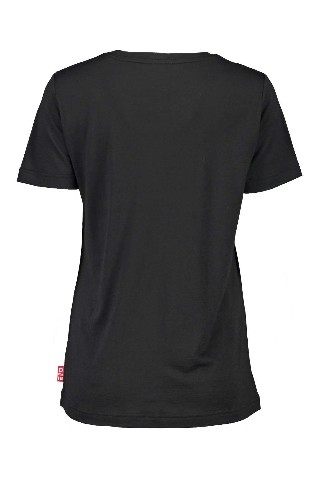 Merino T-Shirt Damen in Schwarz, Rückansicht