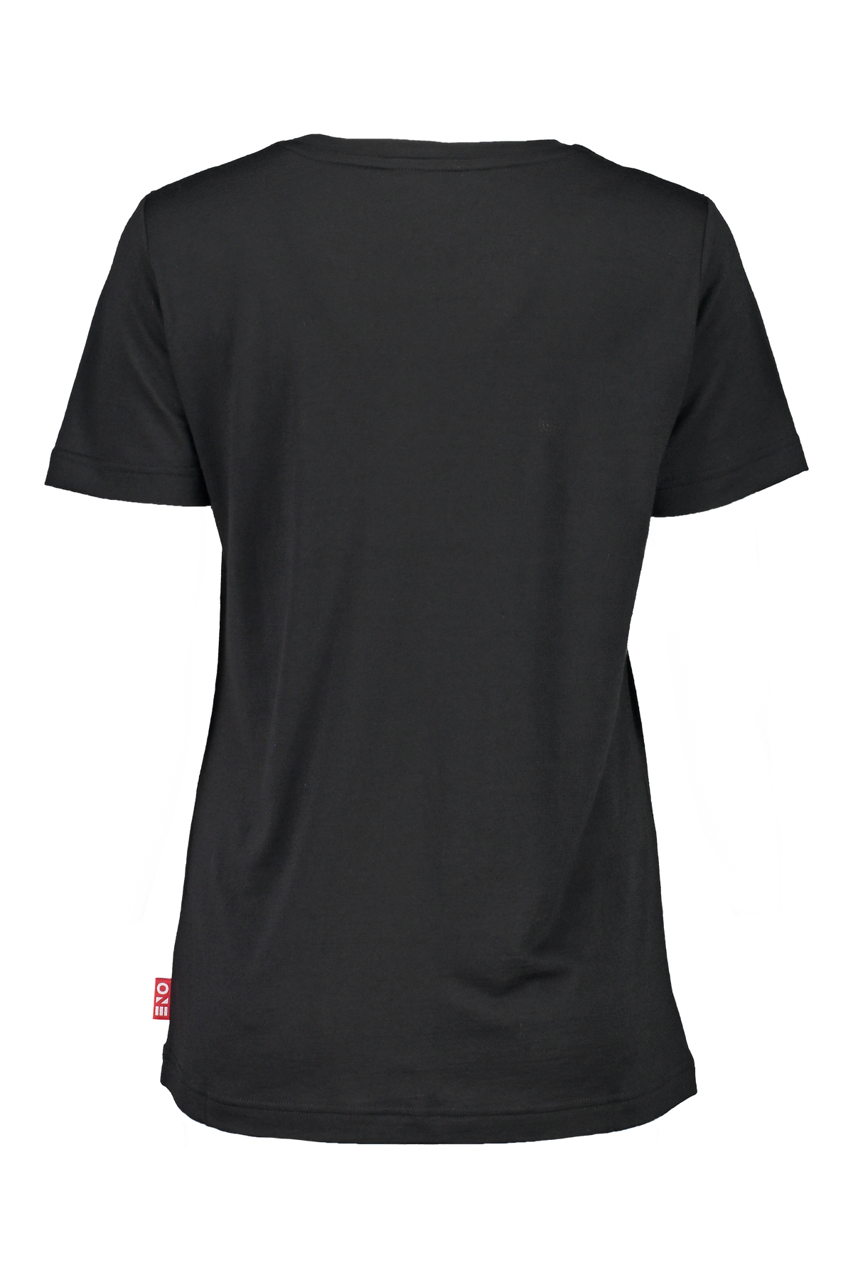 Merino T-Shirt Damen in Schwarz, Rückansicht